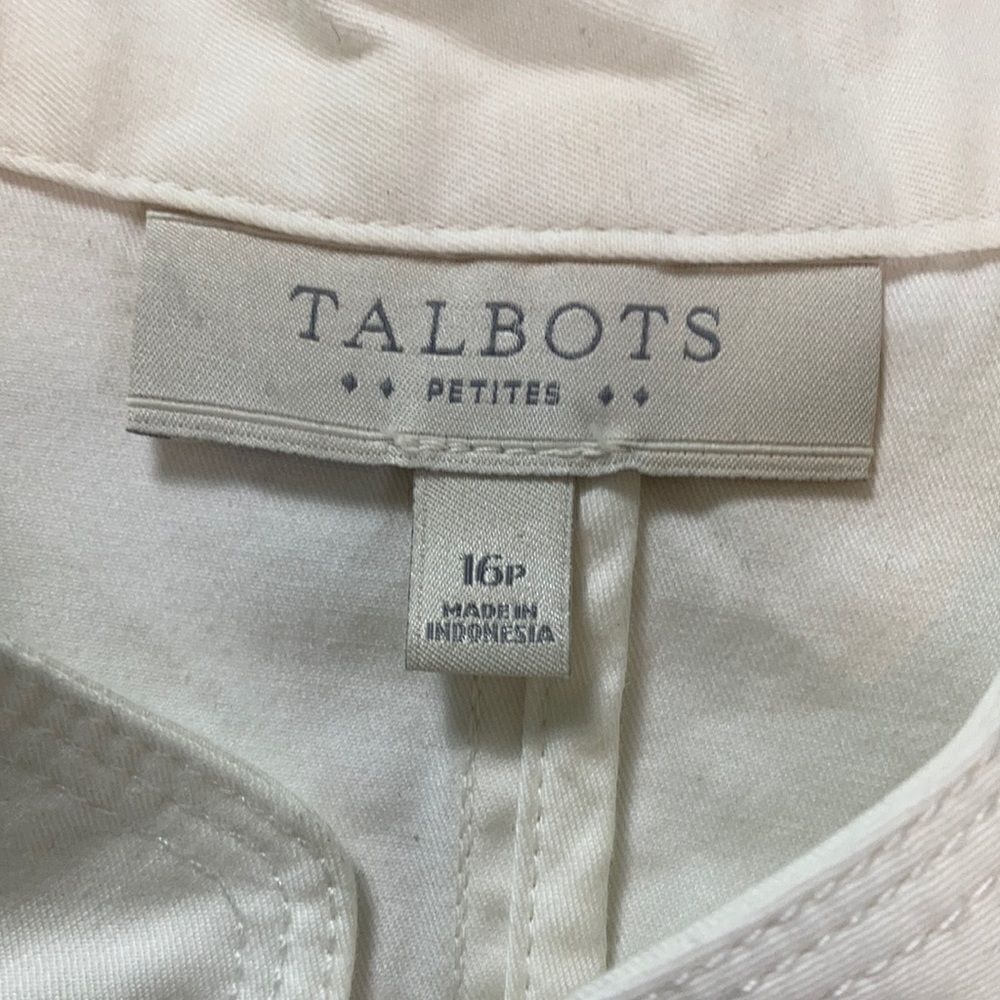 Talbots White Ivory Button Down Jacket - Picture 6 of 7